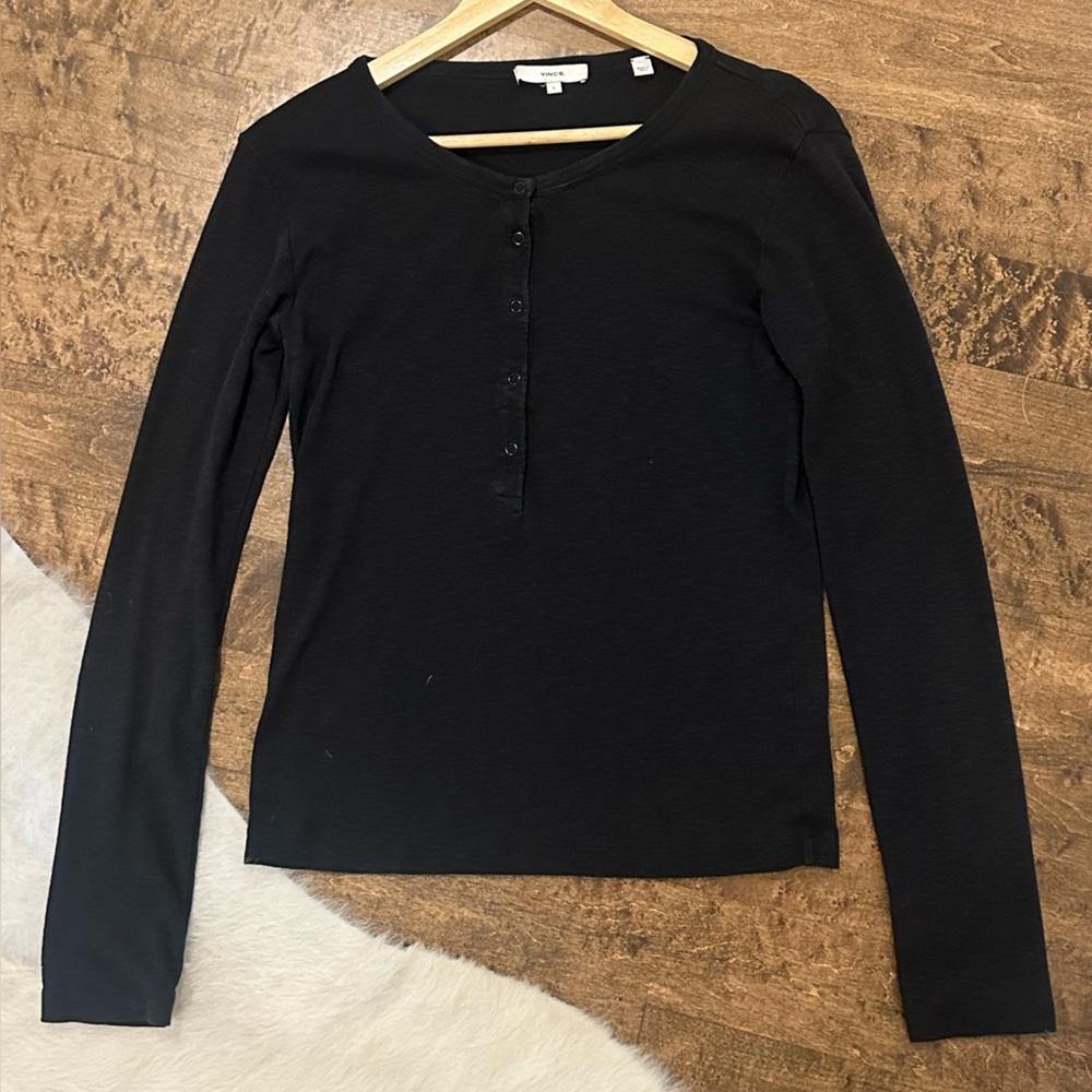 Vince black long sleeve shirt